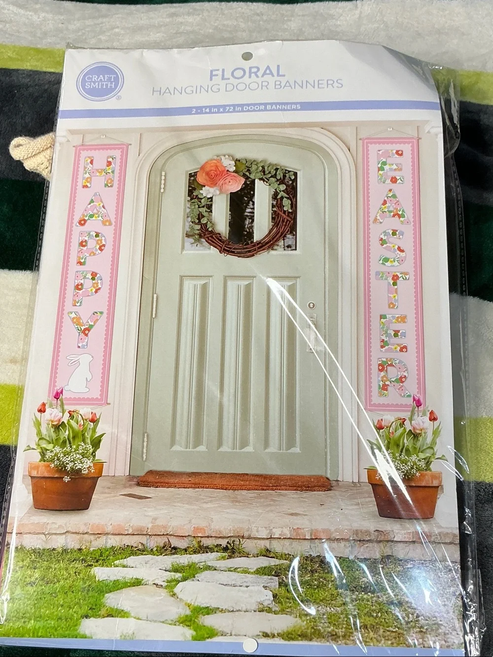 Craft Smith Floral Happy Easter Hanging Door Banners Set of 2